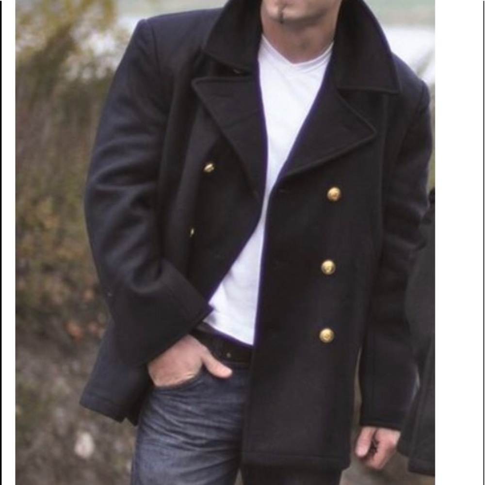 US NAVY QUARTERDECK Wool Peacoat NEW!